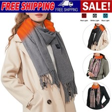Electric Heated Scarf with 3 Heating Levels & USB Neck Warm Winter Xmas Gift UK