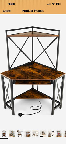 Corner desk with shelves - corner,