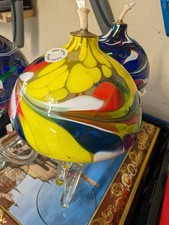 New hand-blown glass oil lamp