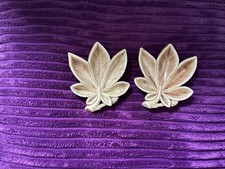  2  X Wade pottery brown leaf