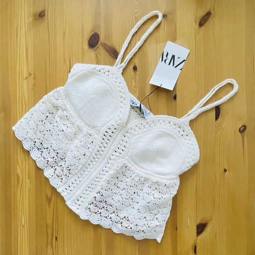 Zara cream crochet - zara, knit