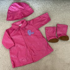 Smoby Dolls Pink Mac Hat And Boots Raincoat Outfit Set