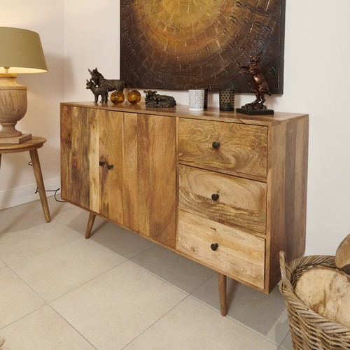 Solid mango wood light retro - wood,