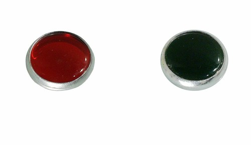 Green red glass indicator - green,