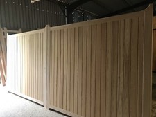 Large Wooden Gates Driveway