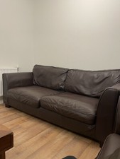 SOLD - 4 seater leather sofa used