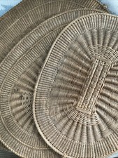 Set Of 3 oval rattan placemats