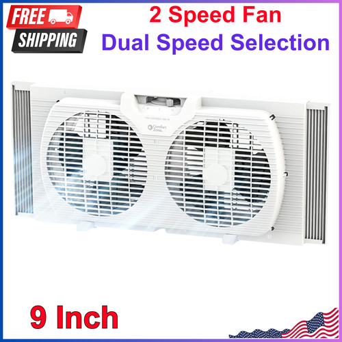 Twin window fan with - window,