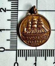 X436:  1905 Admiral Lord Nelson Medal: struck from  HMS Victory salvaged COPPER