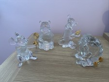 4 x Lenox Disney Crystal Figures - Winnie the Pooh, Tigger, Eeyore & Roo