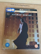 BATMAN BEGINS 4K UHD BLU RAY Collectors Steelbook NEW & SEALED DCU