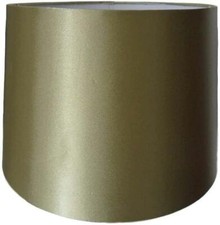Olive Green Silk Effect Empire Drum Lampshade Table Lamp or Ceiling Light Shade