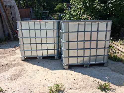 Steel clad ibc 1000l used - steel,