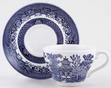 Churchill Blue Willow Tea Cups