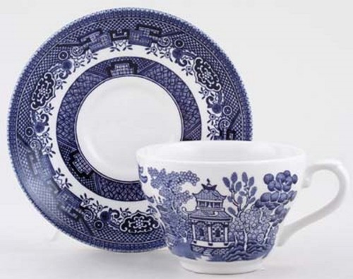 Churchill blue willow tea - blue,