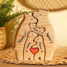 Art Wooden Bear Family Puzzle