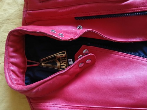 Akito red leather - akito, 80's