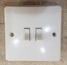 Vintage MK Double Light Switch 5 Amp 250V Bakelite 1960s