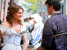 Stana Katic & Nathan Fillion 2x signed Castle 8x10 Photo W/ COA & #d Holograms