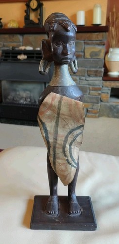 Vintage african female wood - female,