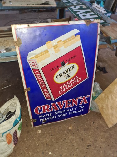 Craven pictorial enamel sign - craven, a