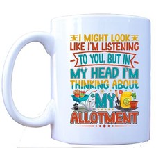 Thinking About Allotment Mug – Funny Garden Lover Gift for Plant & Veg Fans