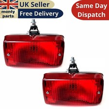 2x Classic Rear Fog Light Lamp 12-24V Glass Lens Universal Truck Van Motorhome