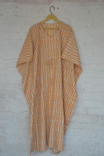 New long kaftan hand printed - new,