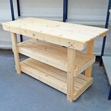Wooden Workbench 2' to 6' with Vice Option - Handmade in Sussex, Premium Quality
