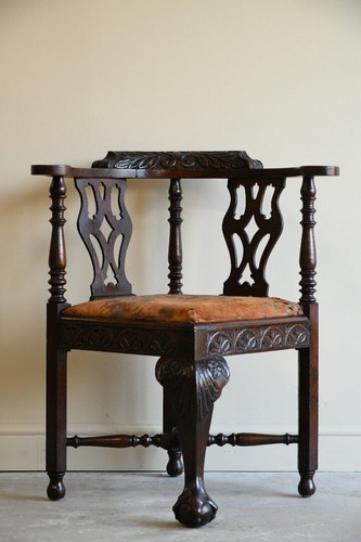 Antique victorian carved oak - carved,