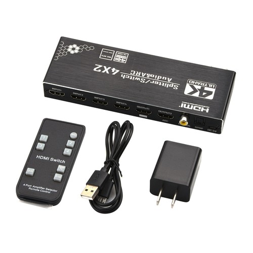 Hdmi switch 4x2 with audio - hdmi,