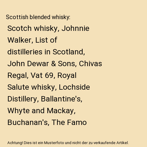 Scottish blended whisky
