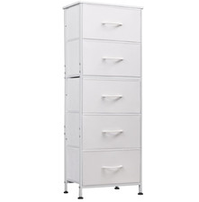 WLIVE White 5-Drawer Tall