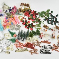 VTG Cake Decorations Toppers Christmas Birthday etc Plastic Large Bundle Job Lot