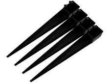 Fence Post Support Spike Holders 3" 75MM X4 (Square Bolt Grip Fencing Shoe)