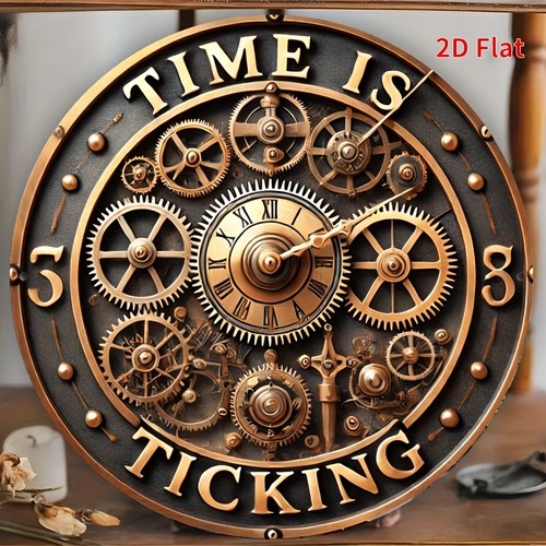 Vintage industrial clock - clock, time