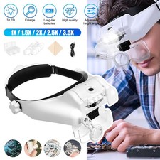 Magnifying Glass Headset LED