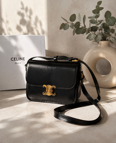 Celine teen triomphe bag black - celine,