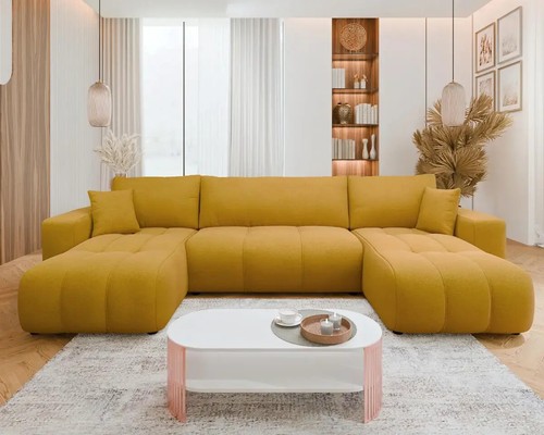 Shaped corner sofa - sofa, bed