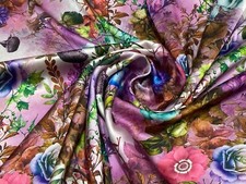 Printed Silky Charmeuse Faux