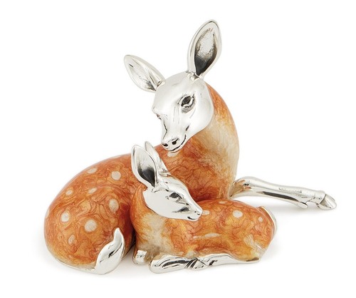 Saturno silver and enamel doe - saturno,