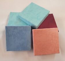 12x Square Pastel Colours Gift Boxes For Jewellery Bracelet Necklace Watch