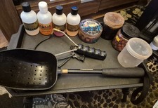 carp fishing joblot bait dips pop ups flavourings catapult bait spoon bivvy tabl