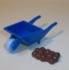 Playmobil  Stables / Farm - Small Blue Wheelbarrow  for child figure - Pre-owned