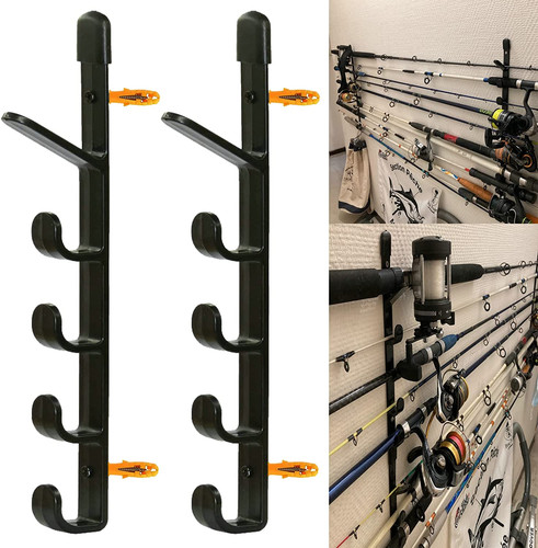 Fishing rod wall storage rack - storage,