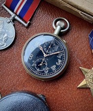 WW2 Air Ministry RAF 6A/390 Navigators Chronograph Pocket watch Lemania 19NP