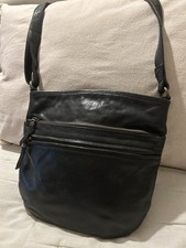 Fat Face Black Leather