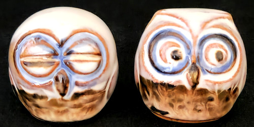Vintage owl figurine pair - owl,