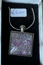 Handmade Resin Pendant Set In