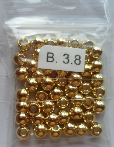 Gold head brass beads mm - gold,